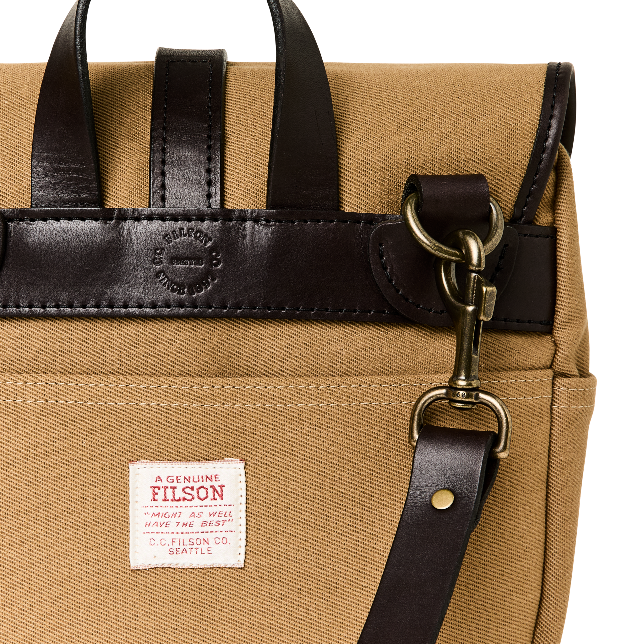 Small Rugged Twill Field Bag - Tan - Image 5