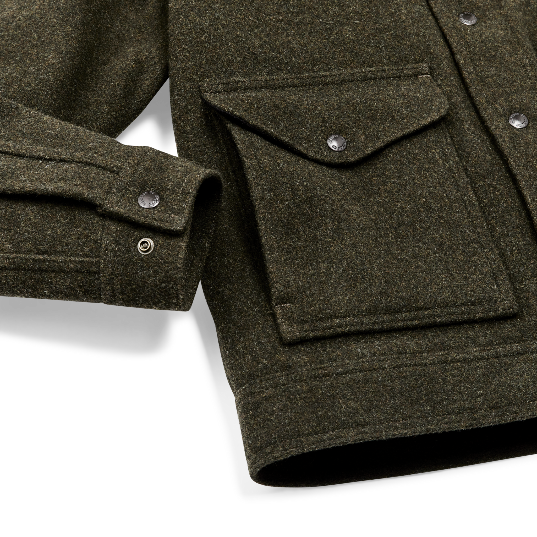Mackinaw Wool Work Jacket - Forest Green - Image 5