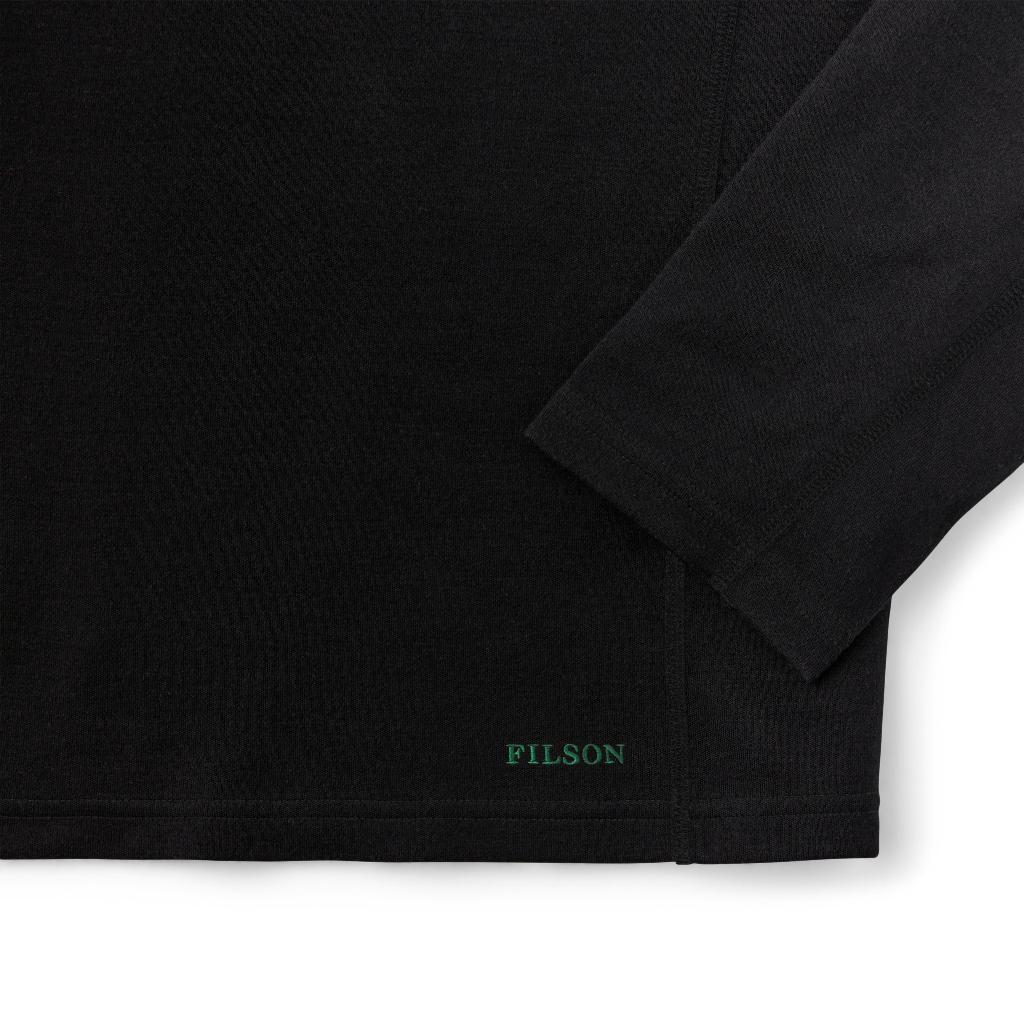 400g Merino Wool Long Sleeve Half-zip - Black - Image 3