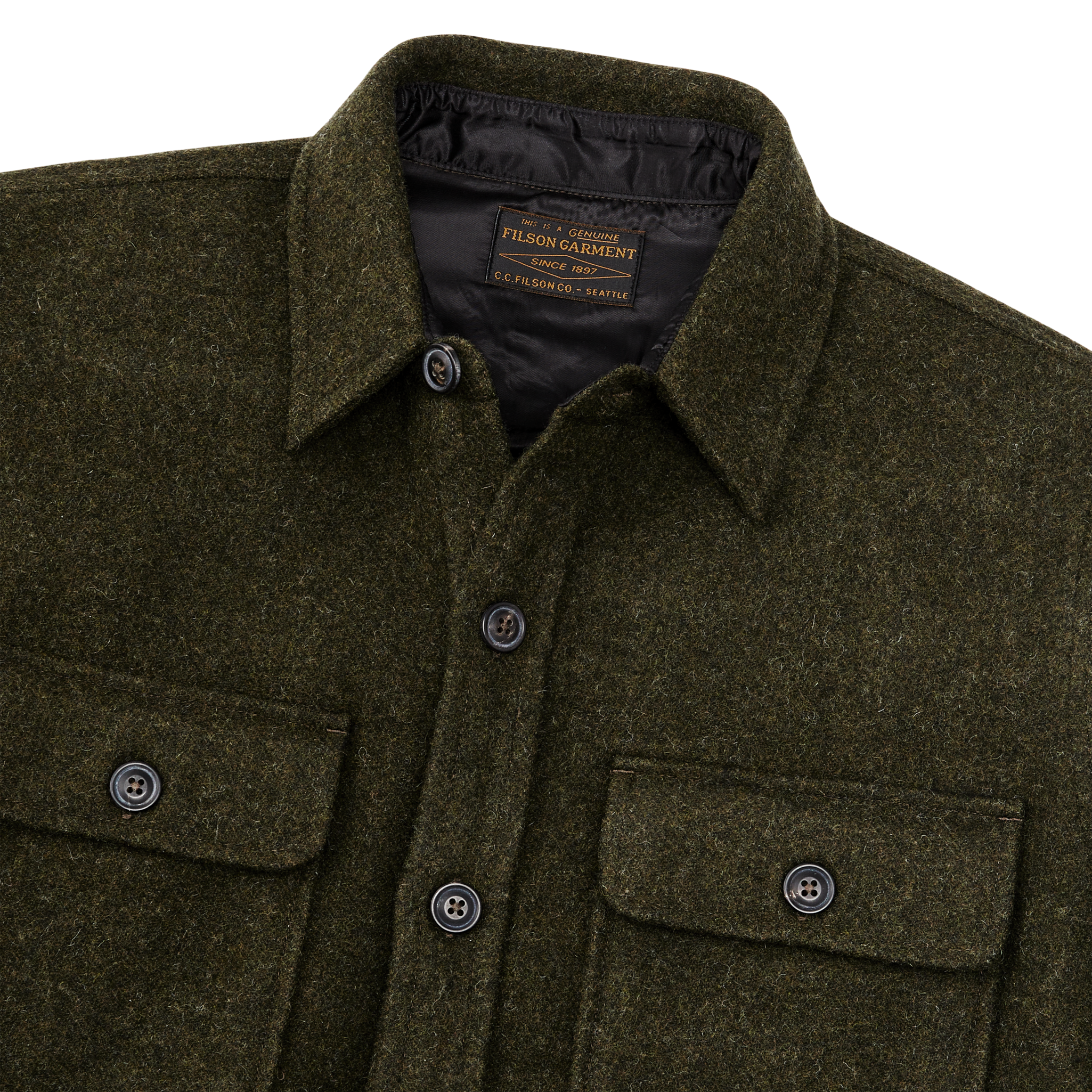 Cpo Wool Jac-shirt - Forest Green - Image 4