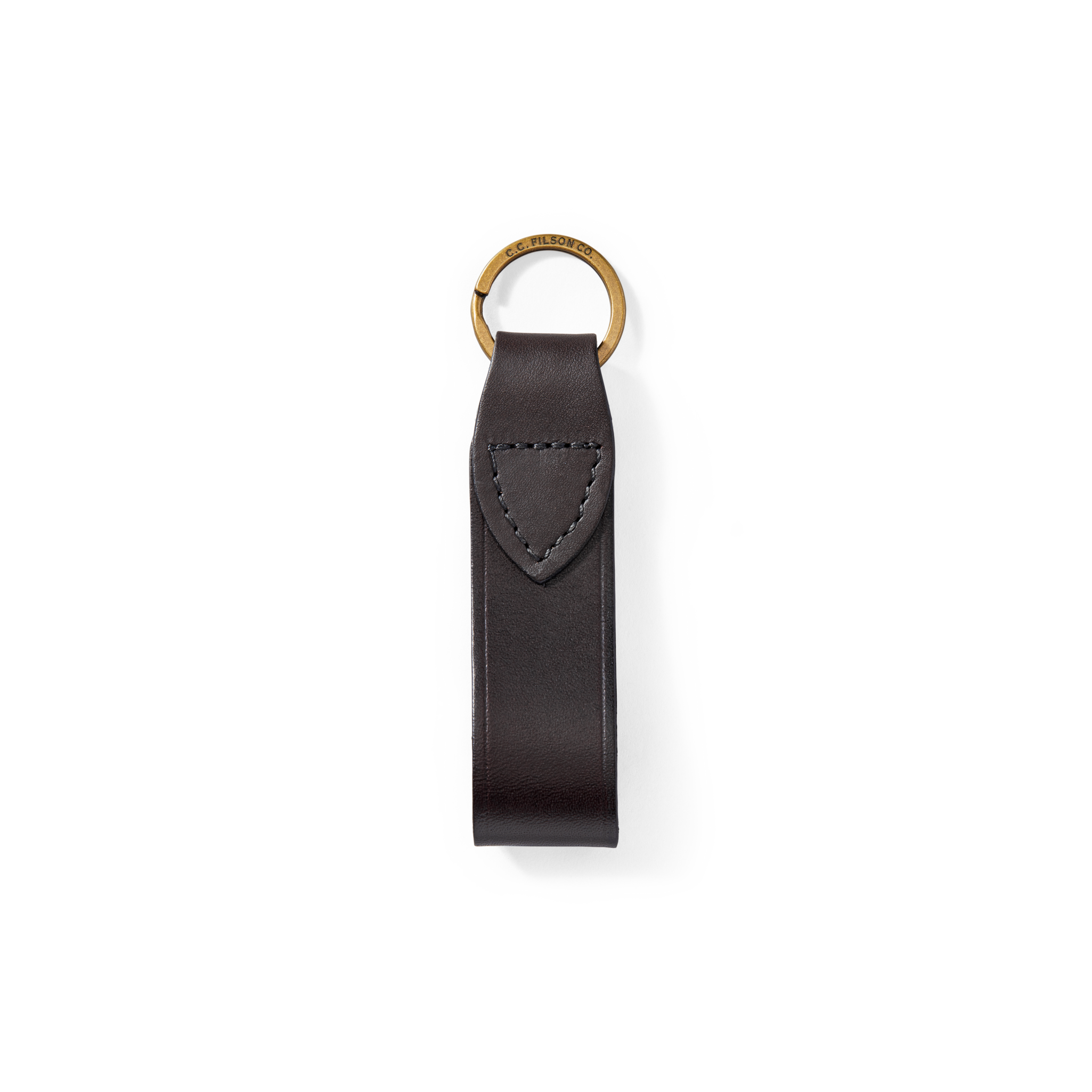 Bridle Leather Key Chain - Brown Leather