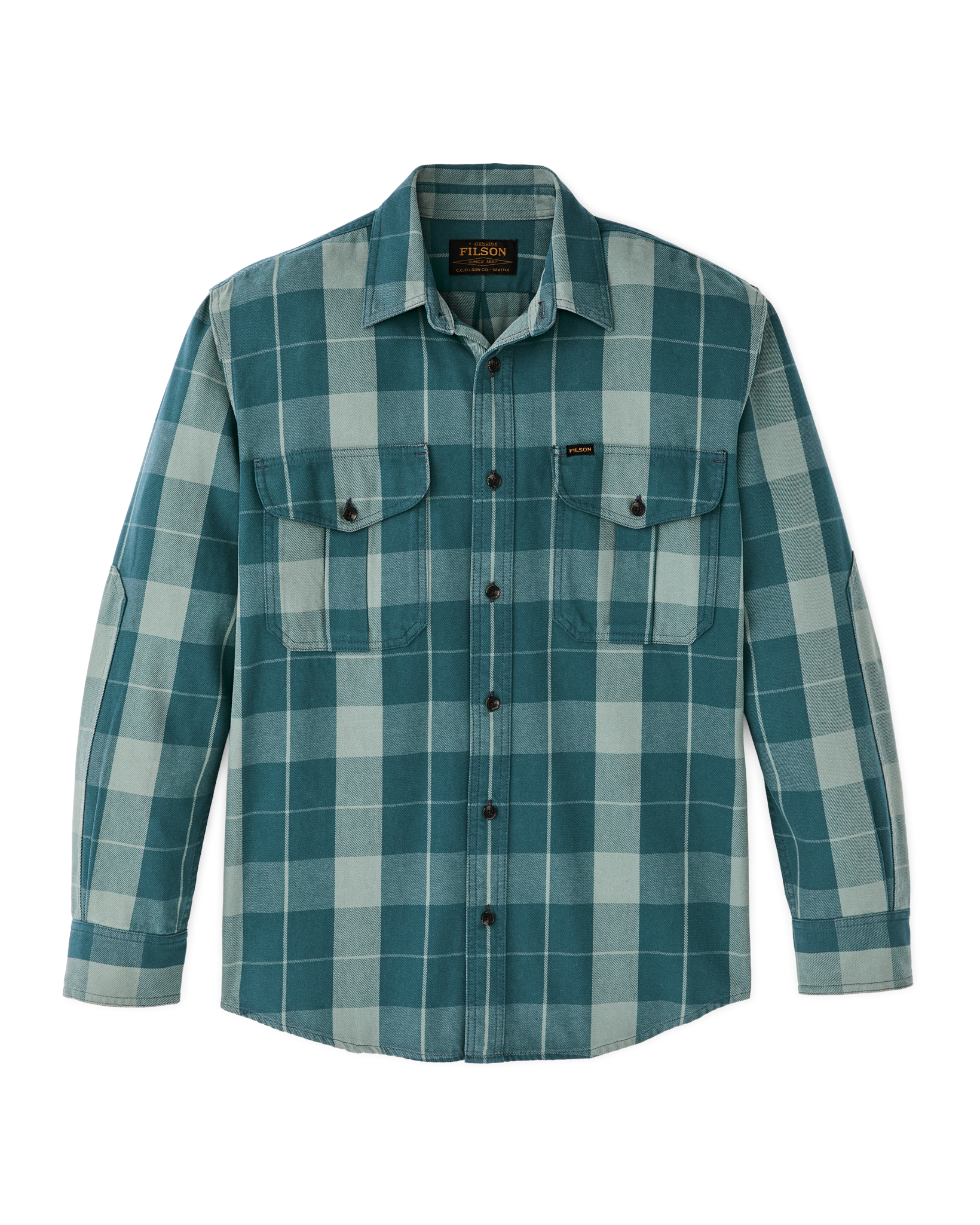 Vintage Wash Alaskan Guide Shirt - Jasper / Dark Teal Plaid - Image 4