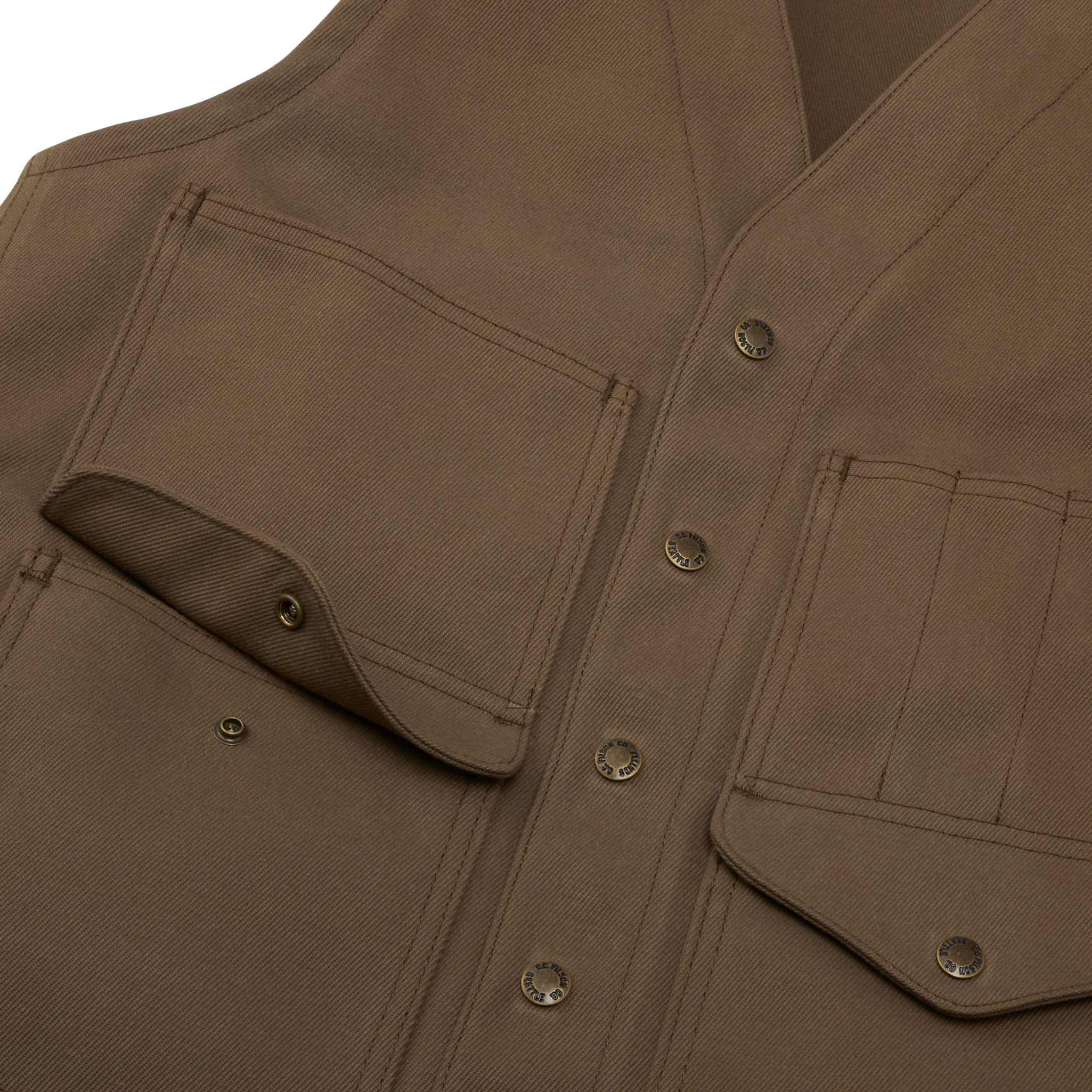 Rugged Twill Cruiser Vest - Sepia - Image 4