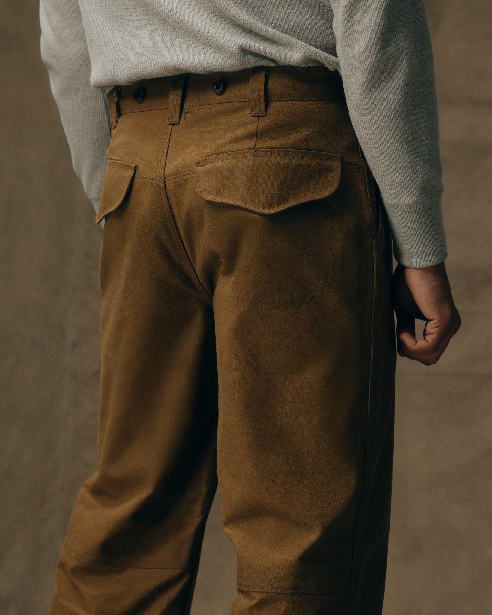 Oil Finish Double Tin Cloth Pants - Dark Tan - Image 5