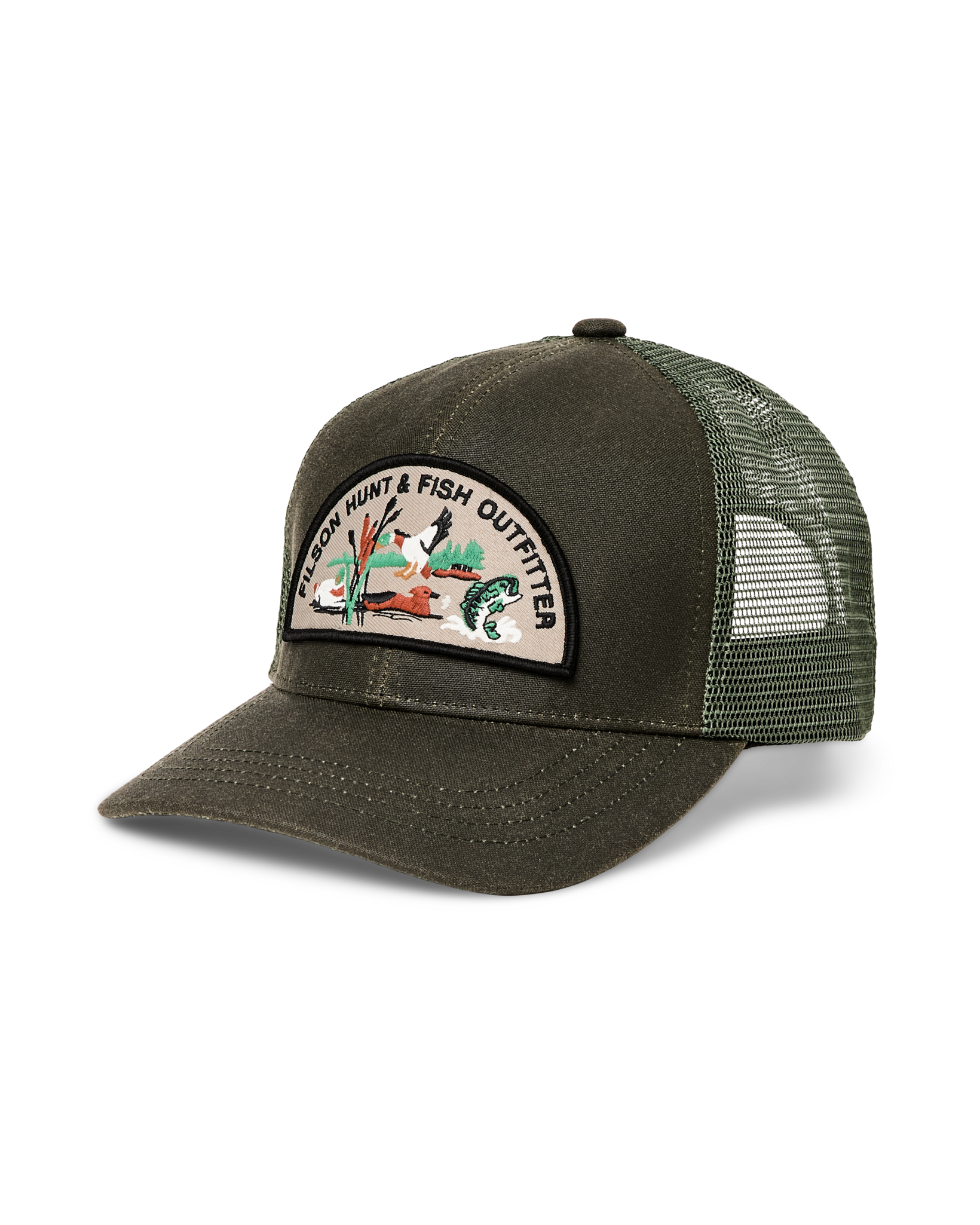 Logger Mesh Cap - Otter Green / Hunt Fish