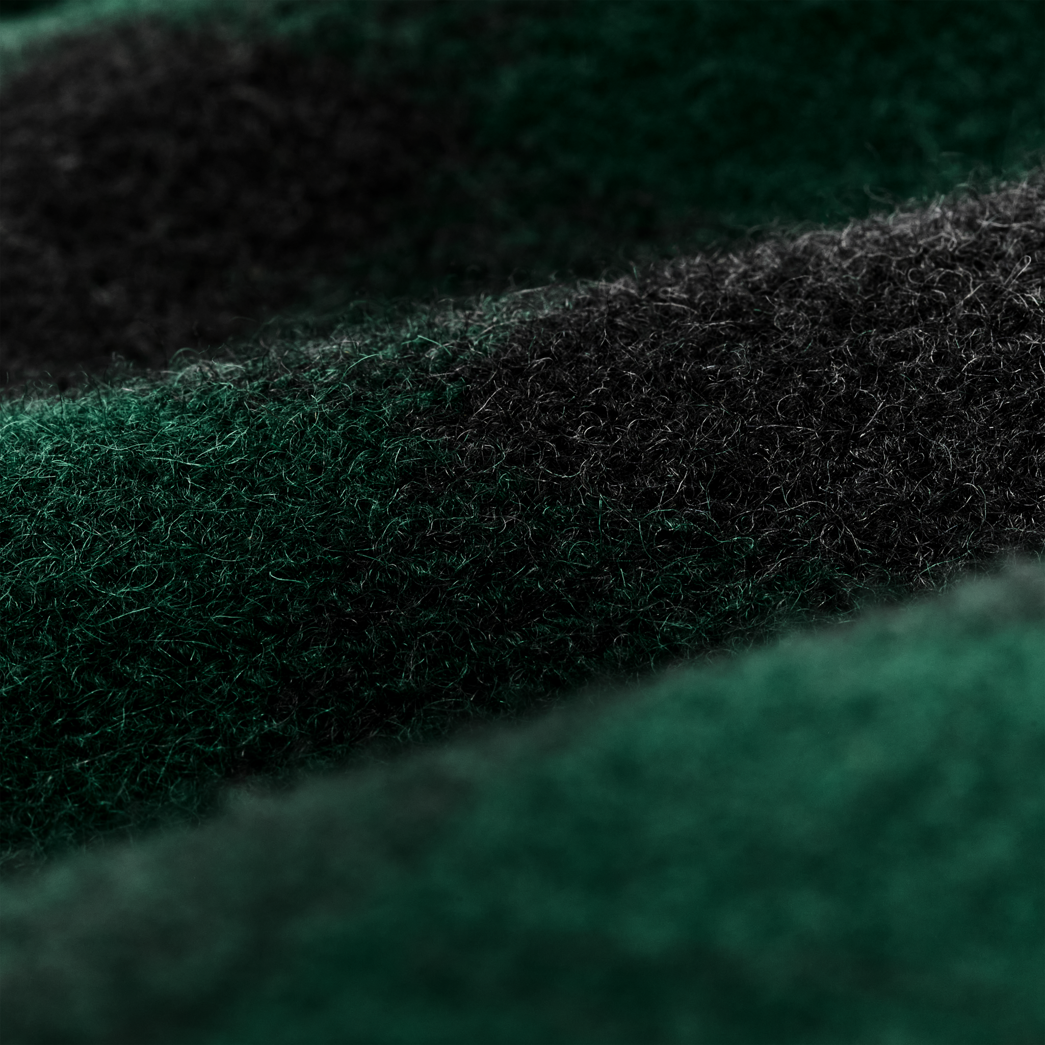 Women's Wool Long Cruiser Coat - Otter Green / Black Plaid - Image 9