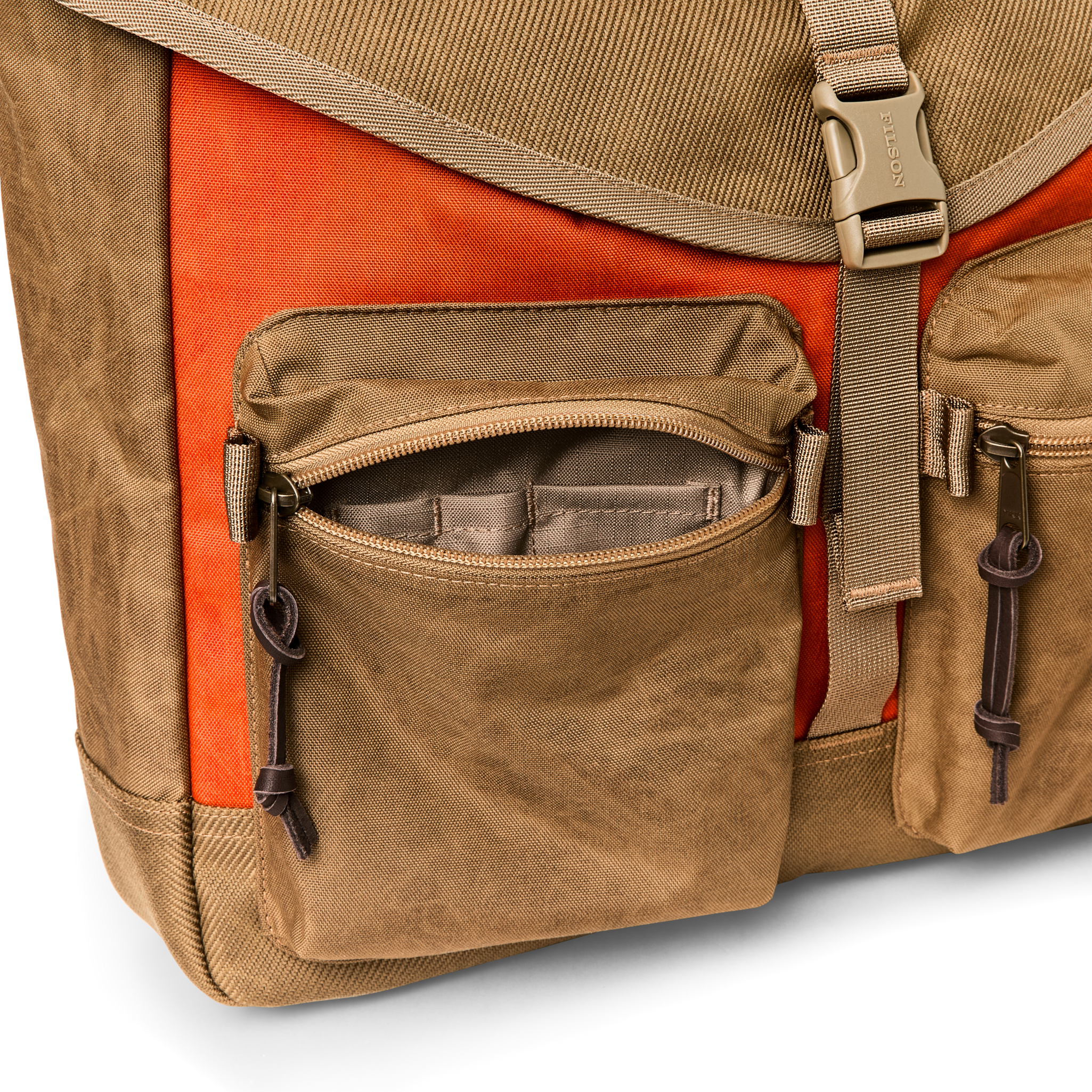 Surveyor Messenger Bag - Dark Tan / Flame - Image 5