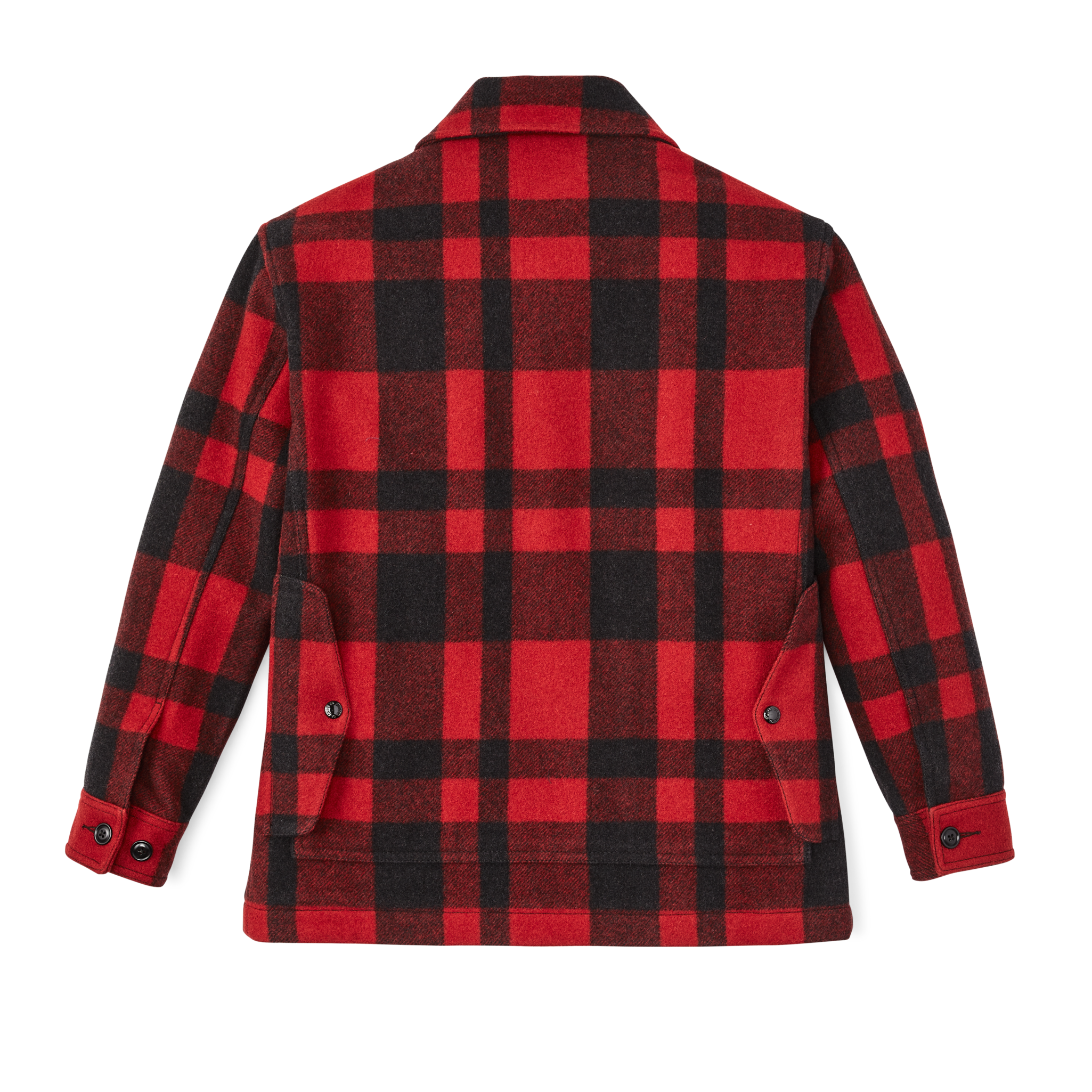 Women's Mackinaw Wool Cruiser Jacket - Red / Black Plaid - Image 2