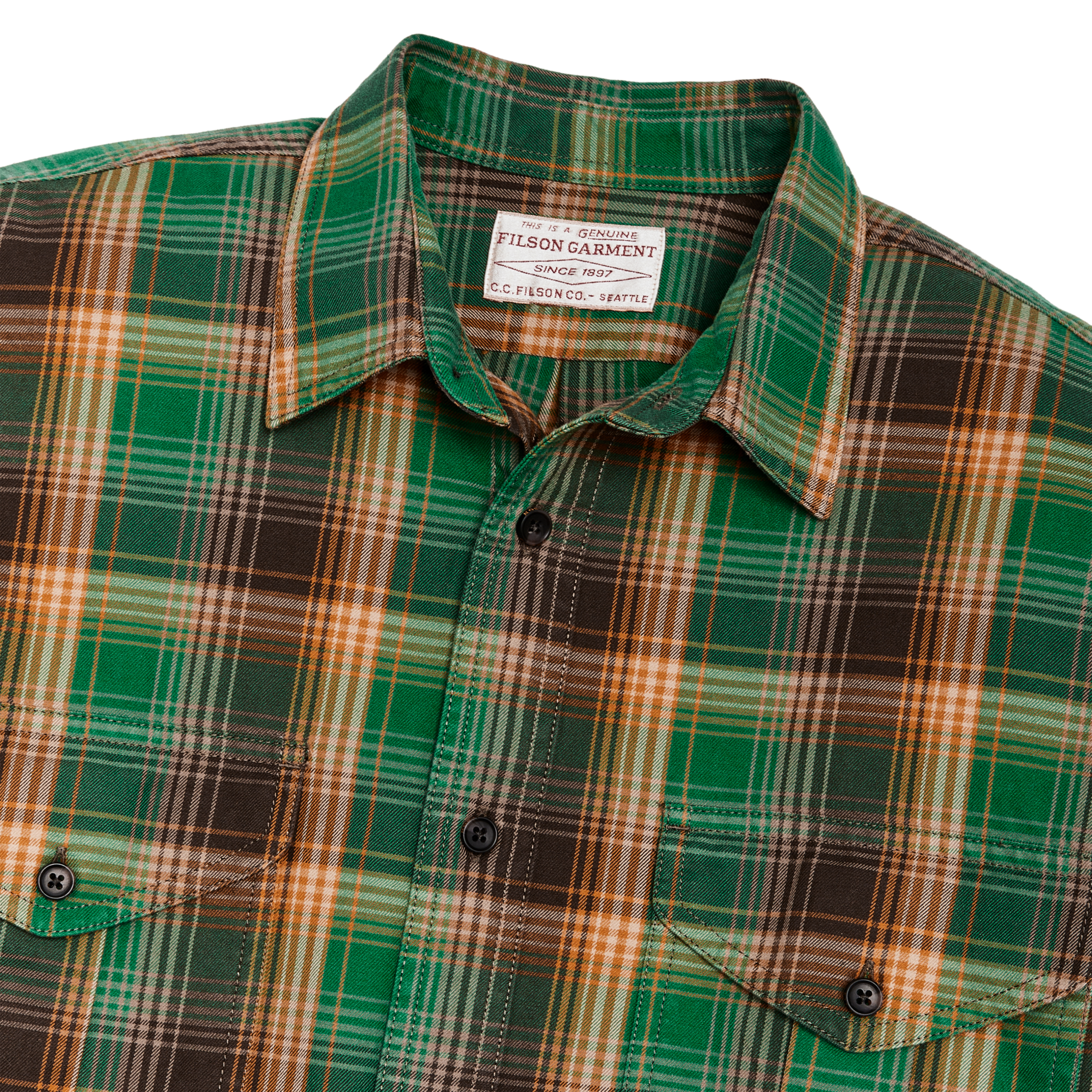 Lightweight Alaskan Guide Shirt - Yellow / Green / Gray Plaid - Image 3