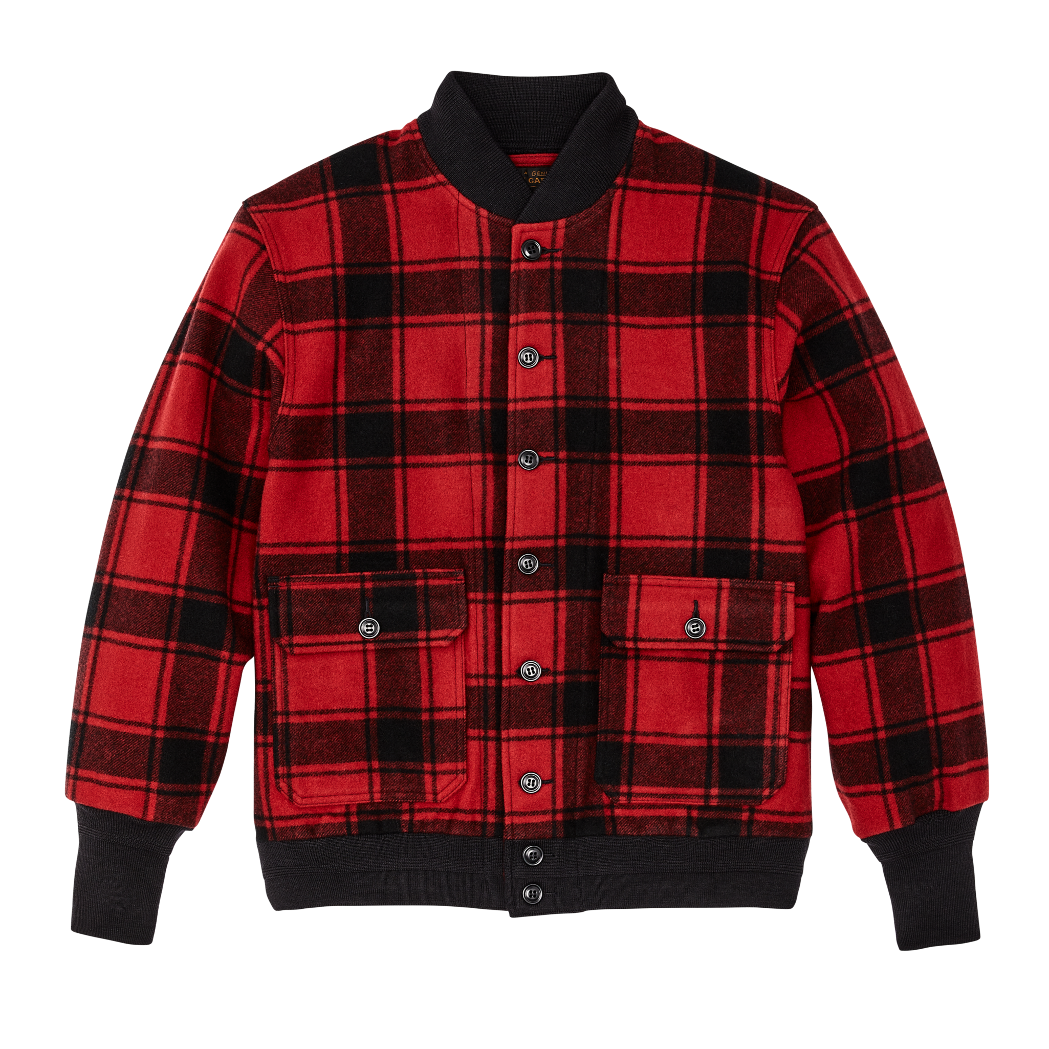Ccc Wool Bomber - Red Black Plaid
