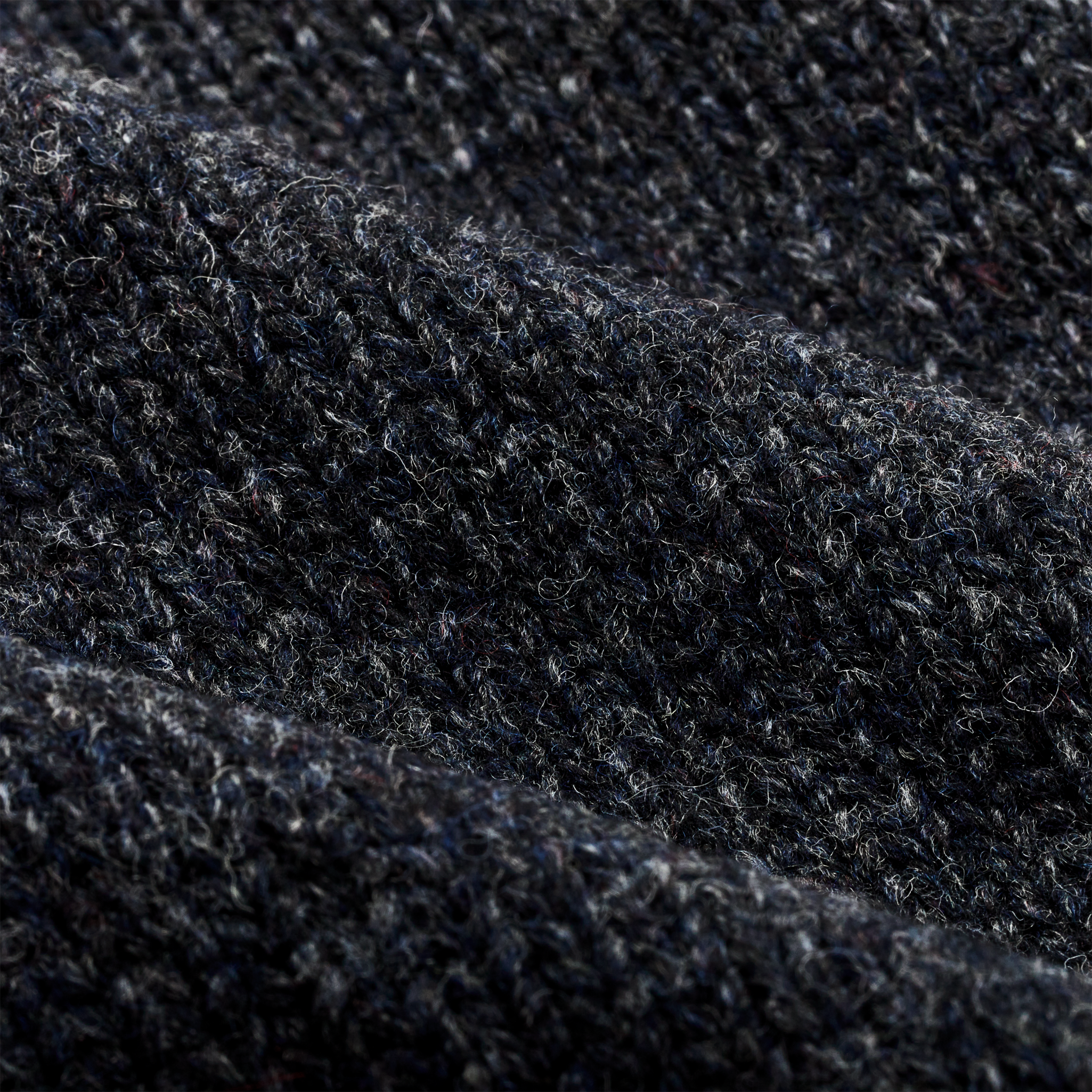 Heritage 3-gauge Wool Sweater - Slate / Navy Melange - Image 4