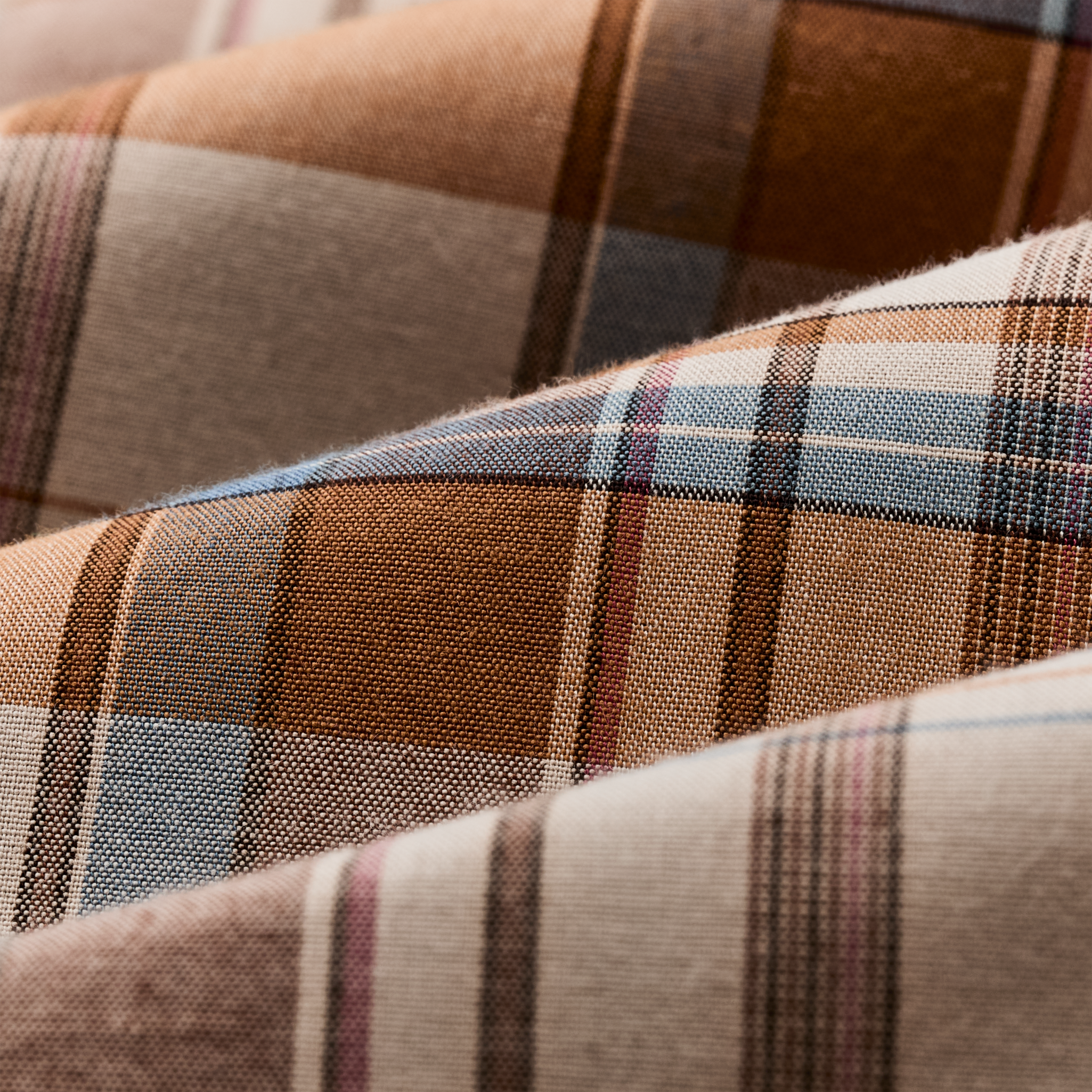 Twin Lakes Short Sleeve Sport Shirt - Beige / Rust Plaid - Image 4