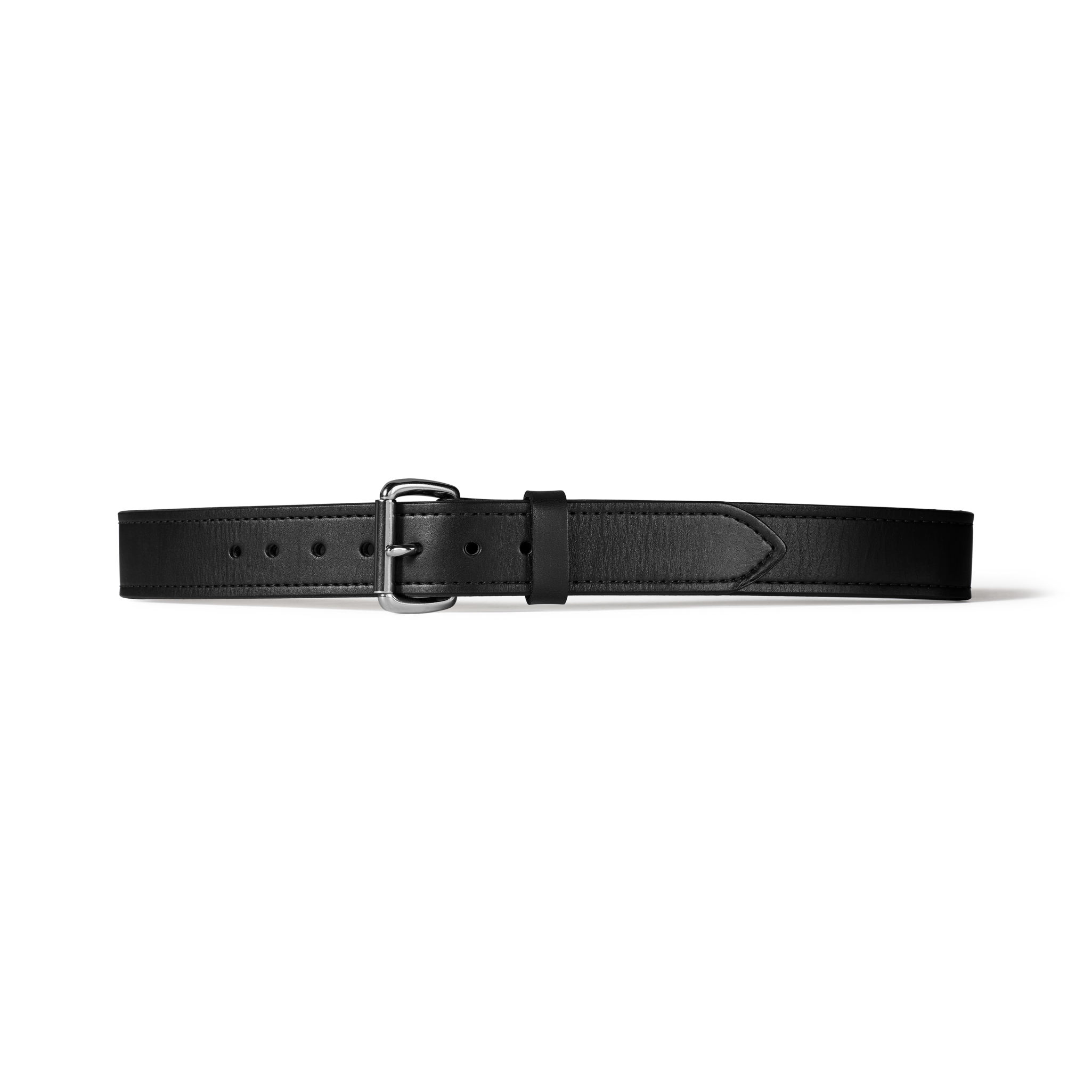 1.5" Double Bridle Leather Belt - Black