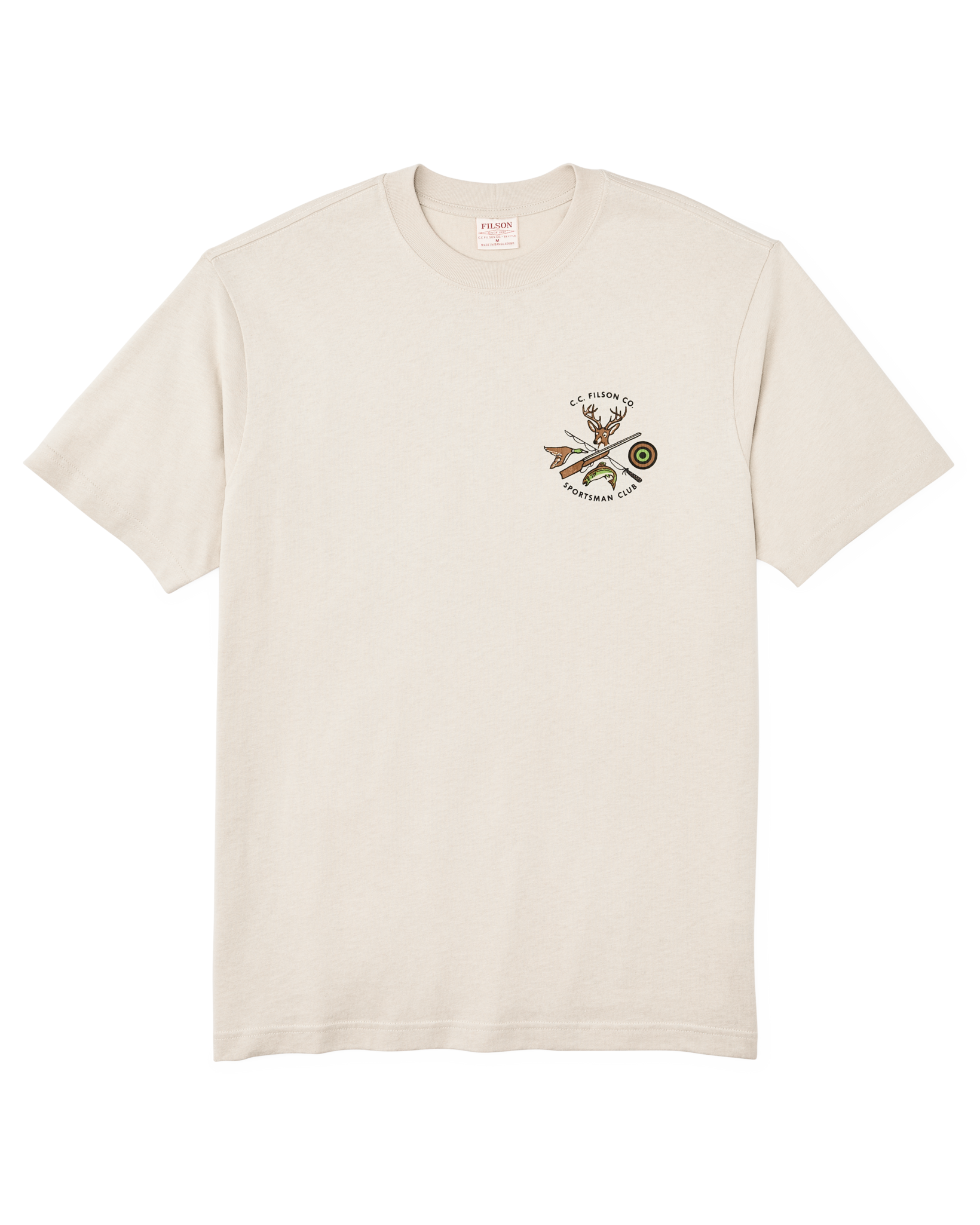 Short Sleeve Sportsman Club Graphic T-shirt (frontier) - Cliff Gray / Sportsman Club