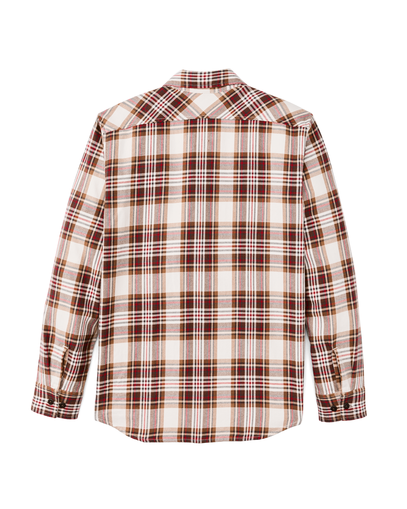 The Rangeland Flannel Shirt - Red / Brown Plaid - Image 2
