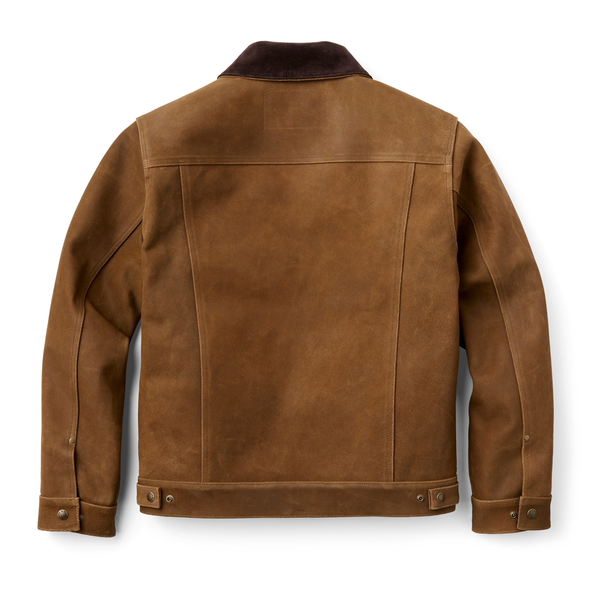 Roughout Leather Short Cruiser Jacket - Dark Sepia - Image 2