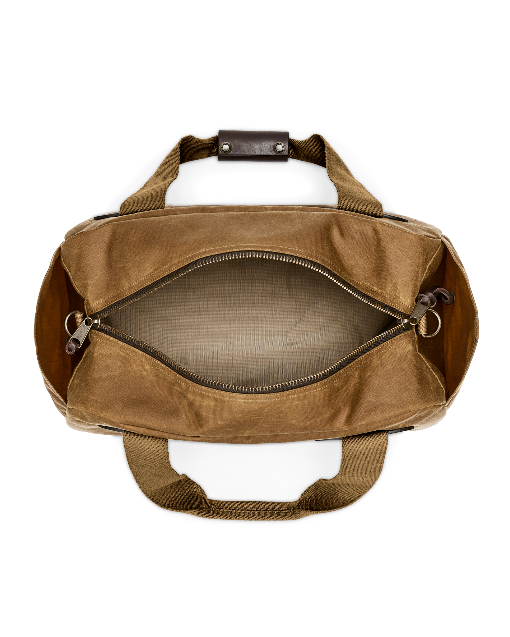 Small Tin Cloth Duffle Bag - Dark Tan - Image 7