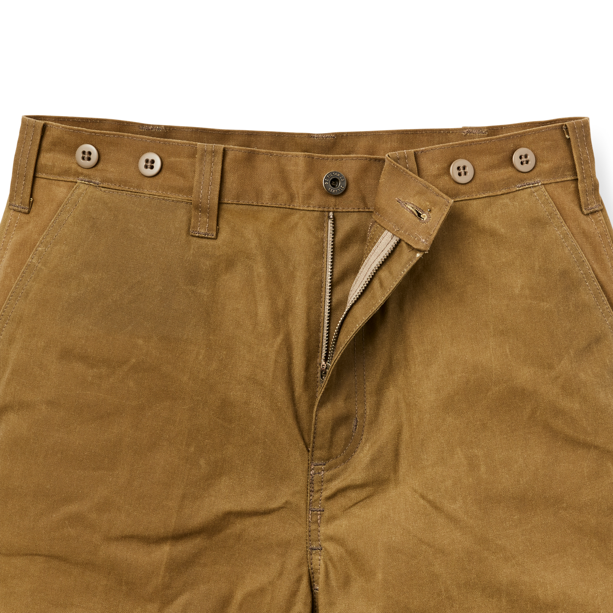 Oil Finish Single Tin Cloth Pants - Dark Tan - Image 7