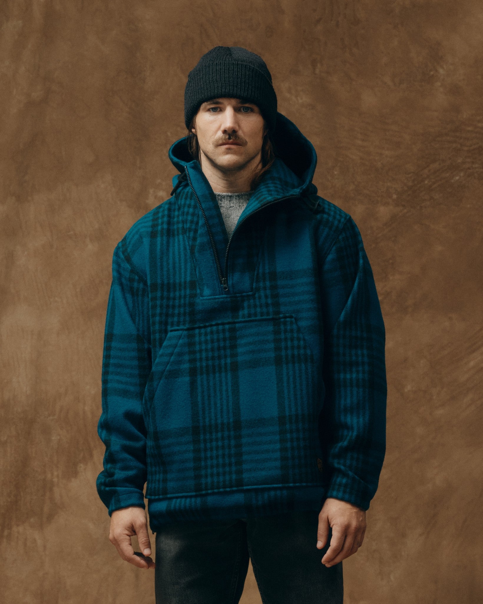 Mackinaw Wool Anorak - Blue / Black Plaid - Image 3