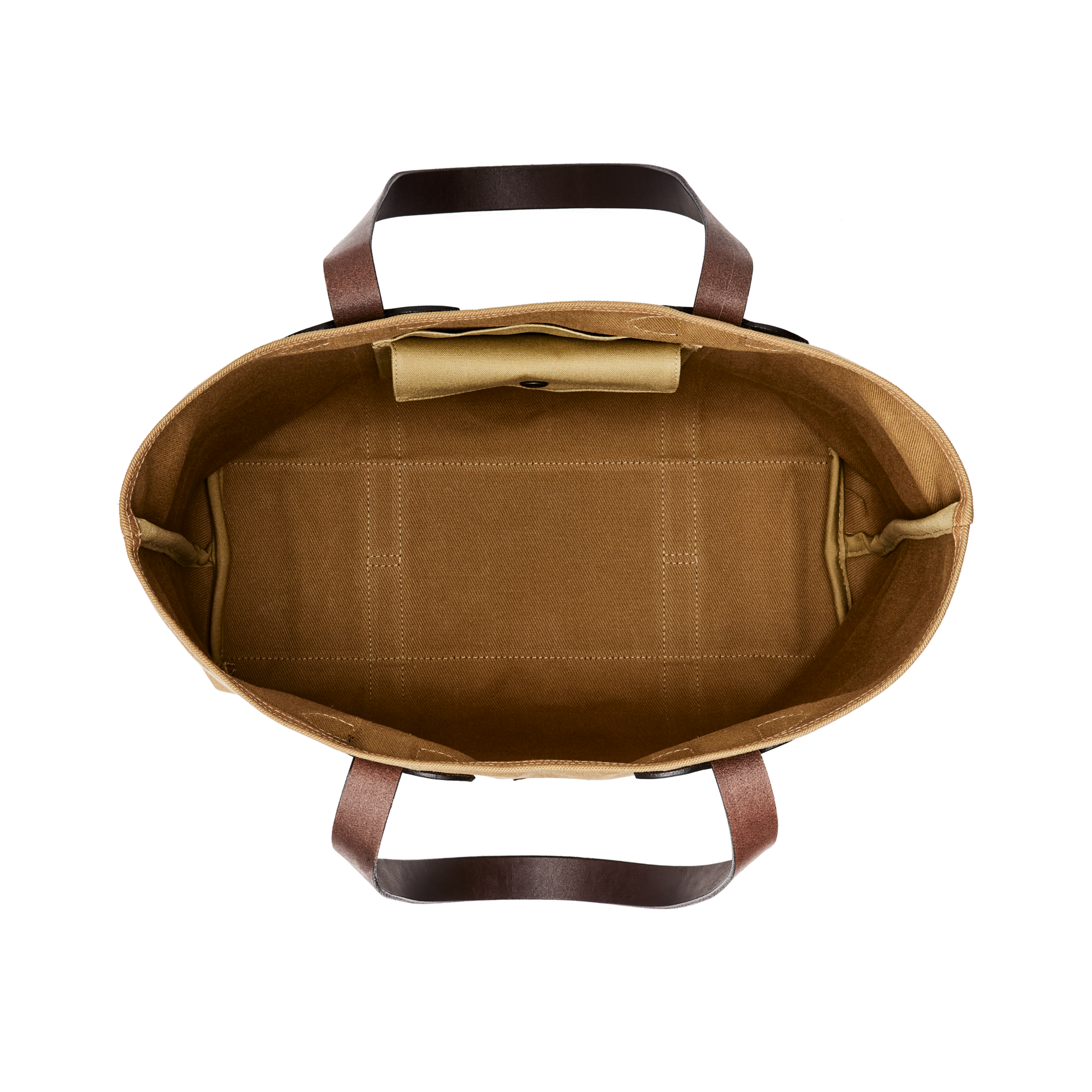 Rugged Twill Large Open Tote Bag - Tan - Image 6