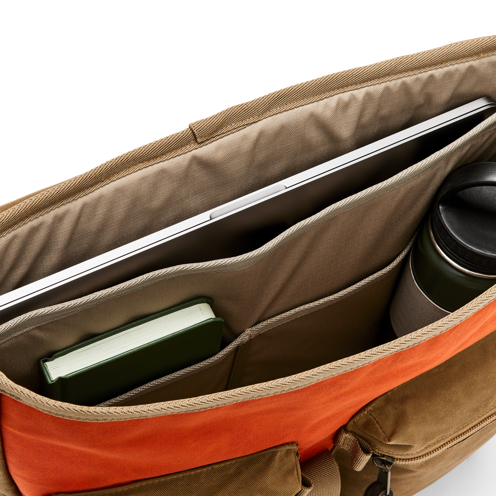 Surveyor Messenger Bag - Dark Tan / Flame - Image 7