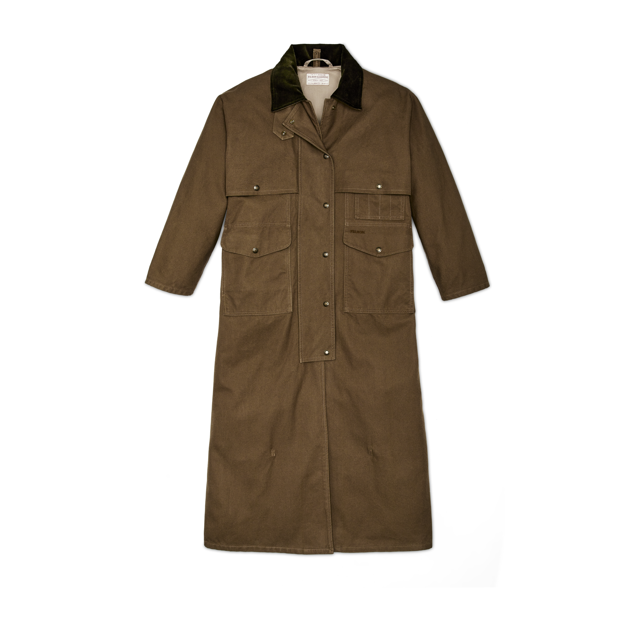 Women's Dry Tin Duster Coat - Marsh Olive