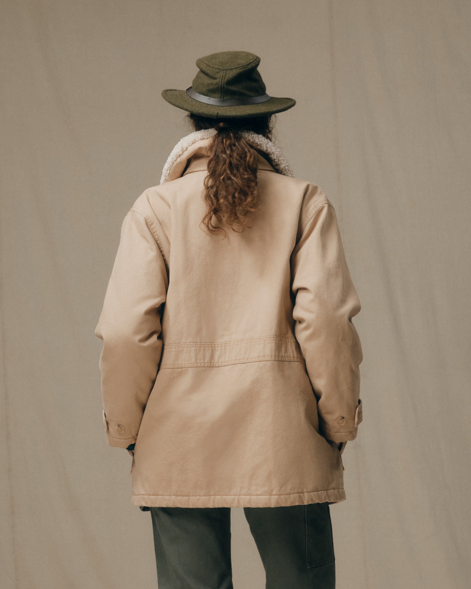 Women's Canvas Packer Coat - Natural - Image 4