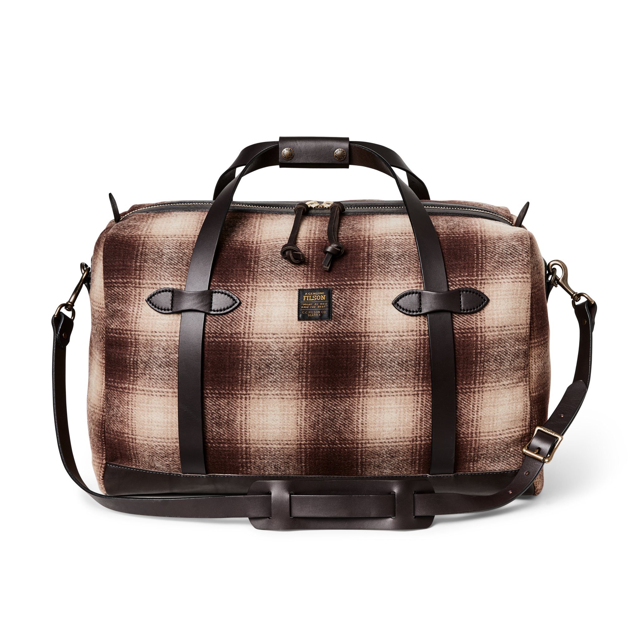 Medium Mackinaw Wool Duffle - Brown / Tan Ombre