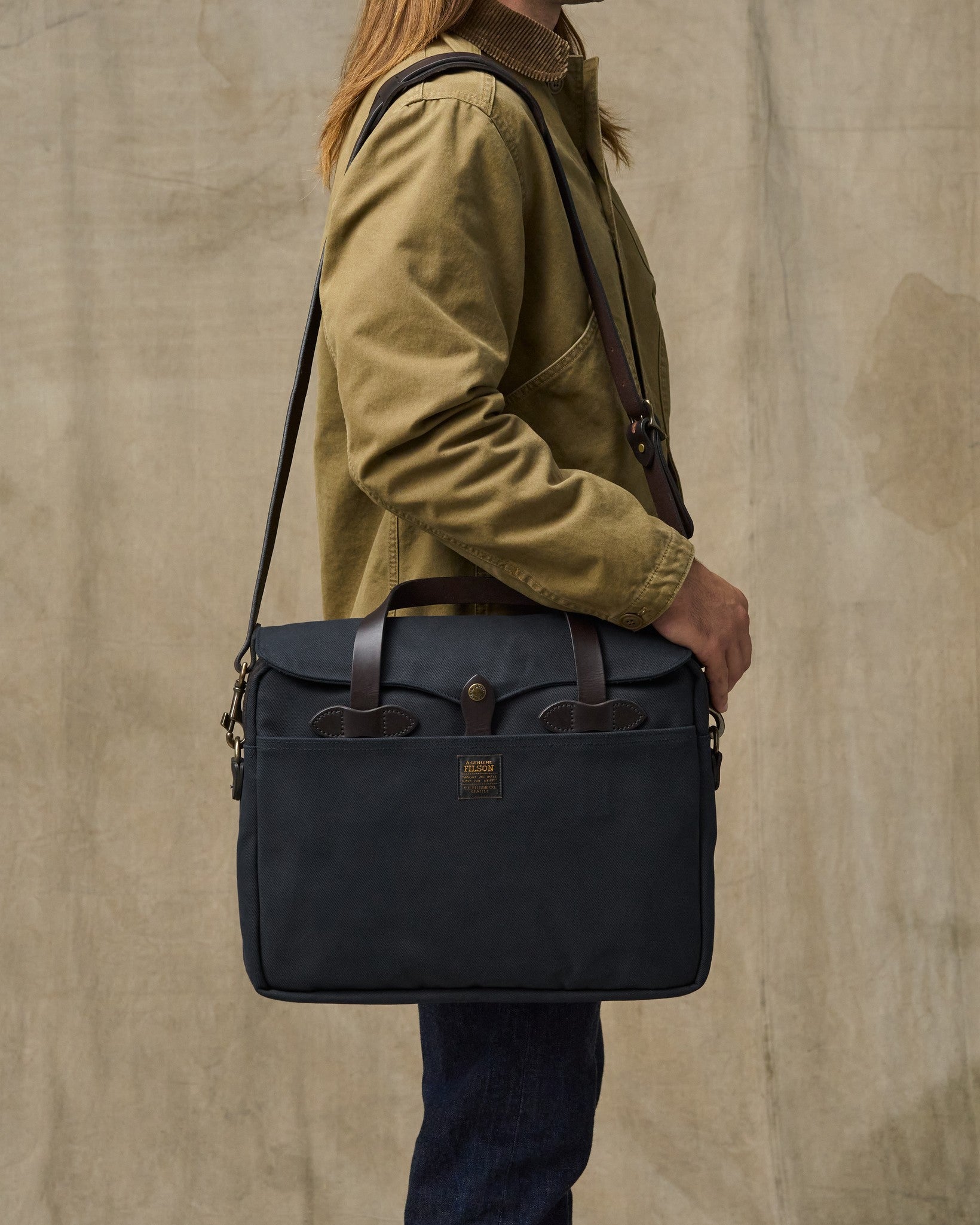 Rugged Twill Original Briefcase - Navy