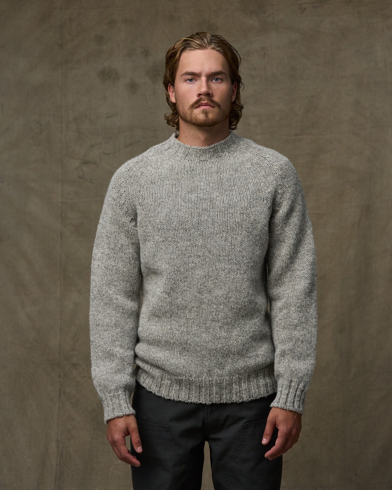 Heritage 3-gauge Wool Sweater - Oat Heather
