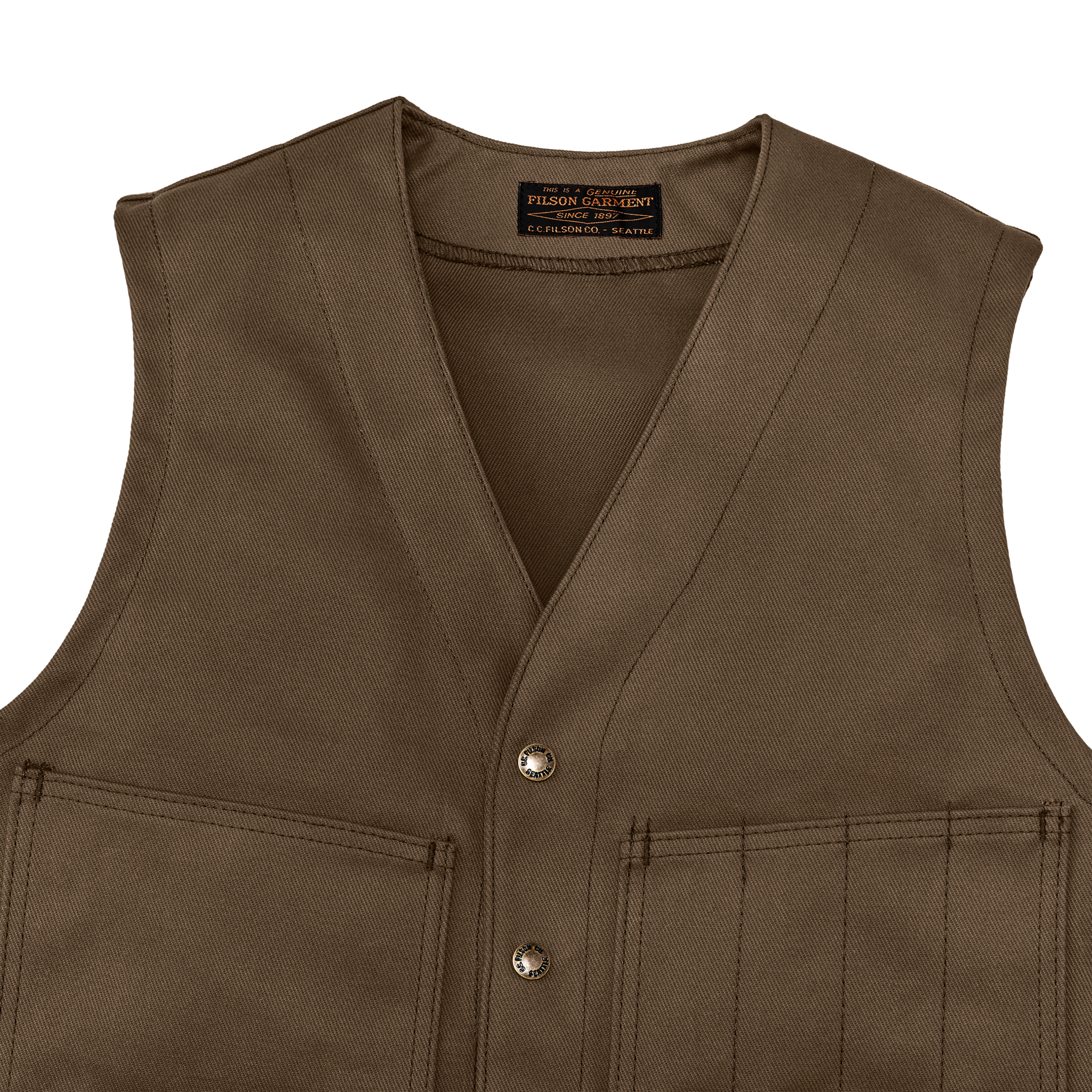 Rugged Twill Cruiser Vest - Sepia - Image 3