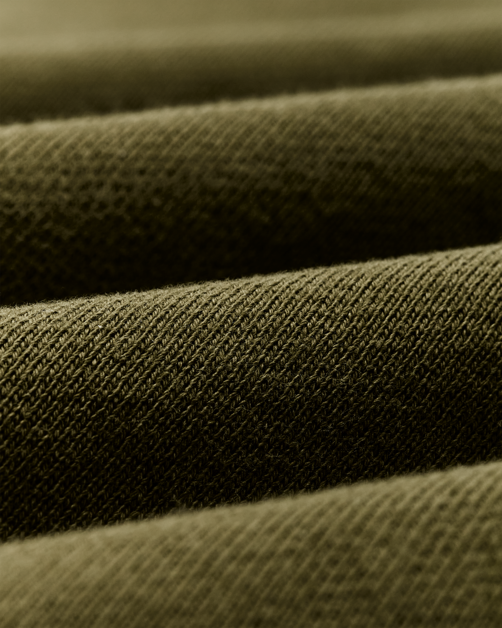 Quarter-zip Terry Sweatshirt - Dark Olive - Image 3