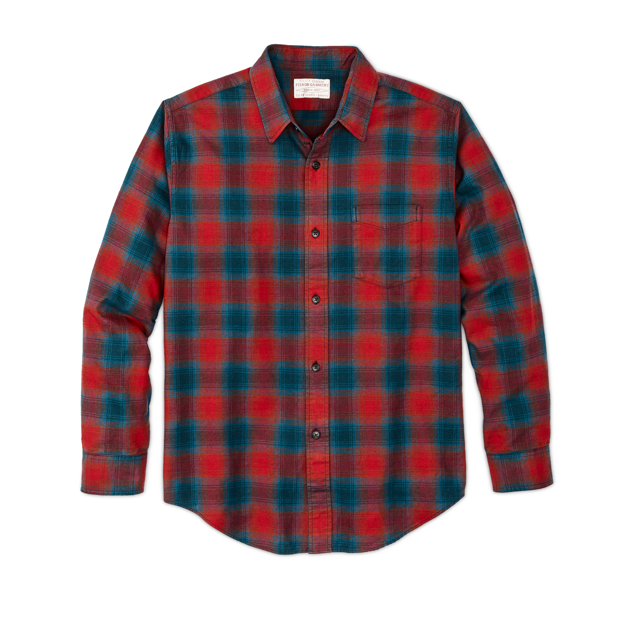 Flannel Service Shirt - Smoked Red / Legion Blue Plaid