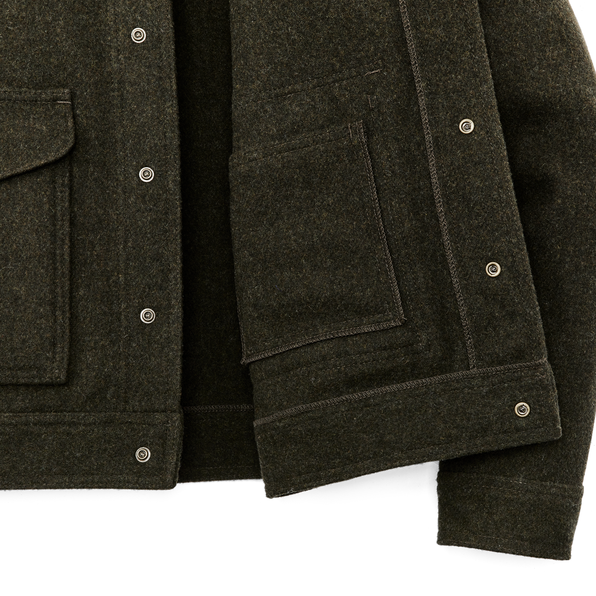 Mackinaw Wool Work Jacket - Forest Green - Image 6