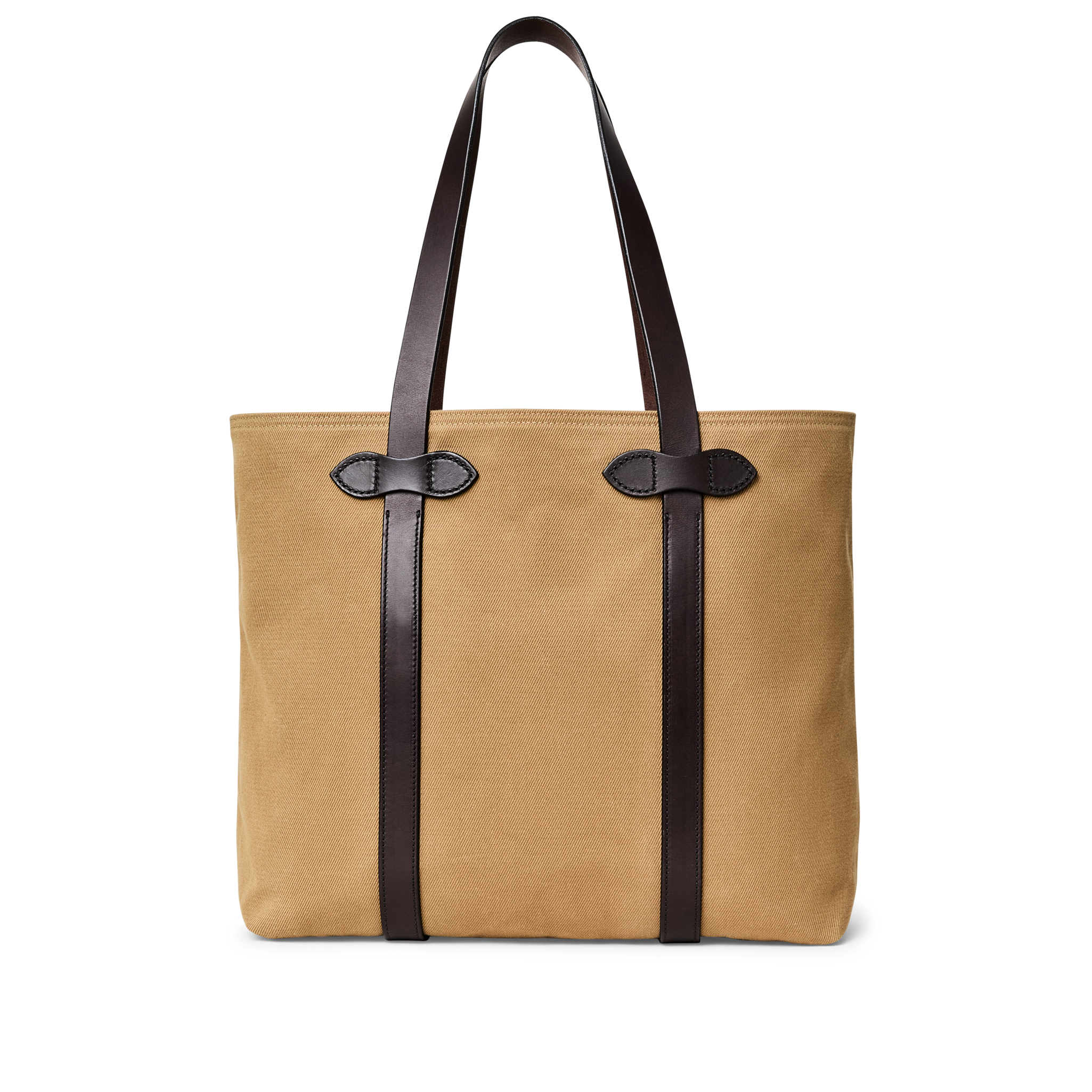 Rugged Twill Large Open Tote Bag - Tan - Image 2
