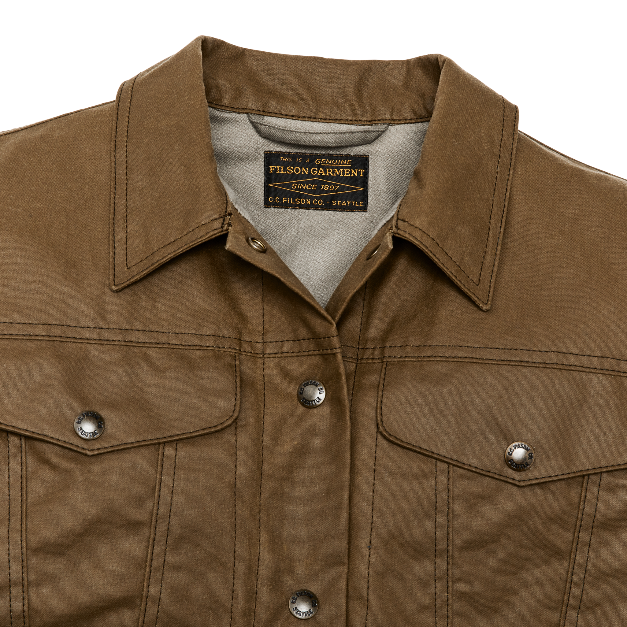 Women's Short Lined Cruiser Jacket - Dark Tan - Image 4