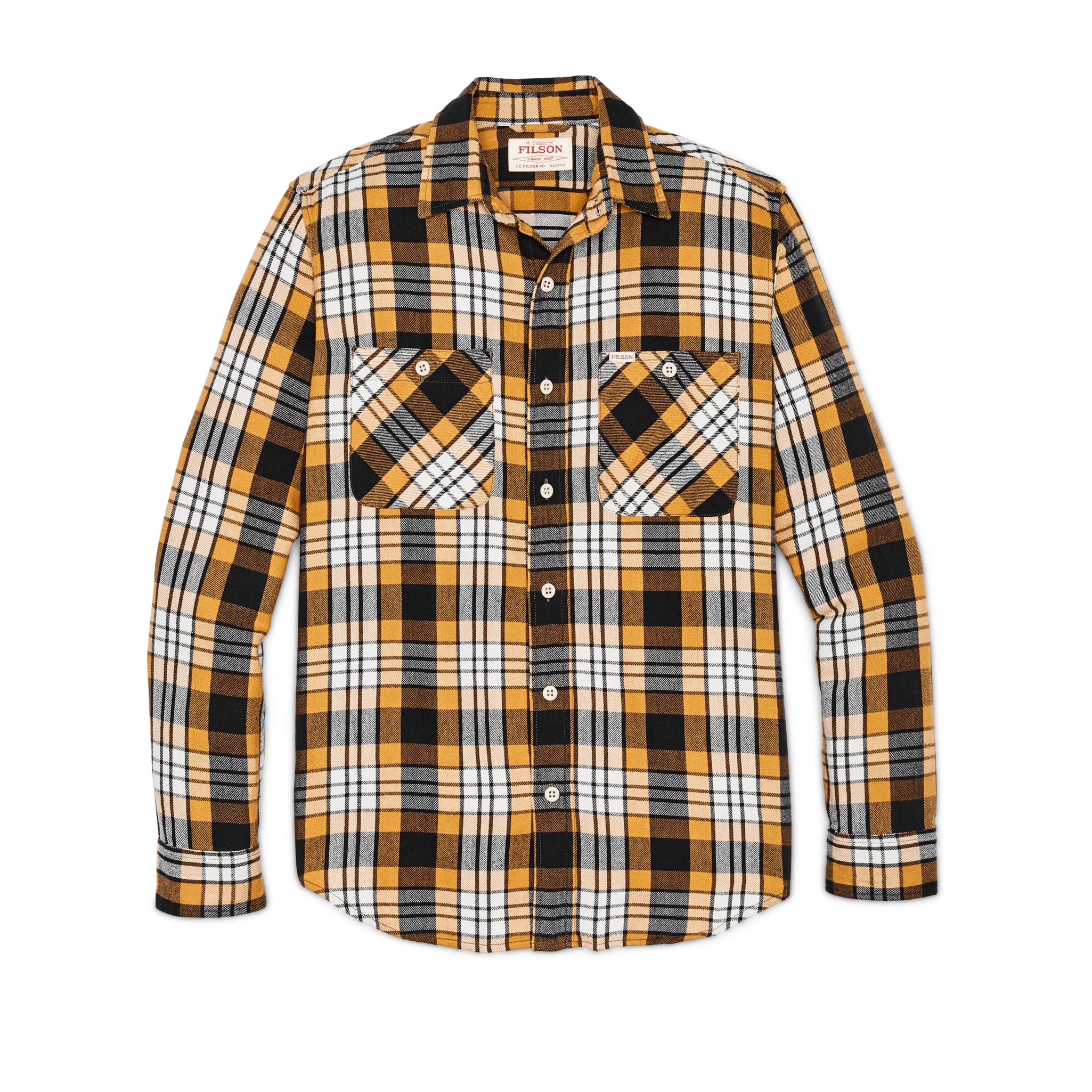 The Rangeland Flannel Shirt - Yellow / Faded Black Plaid