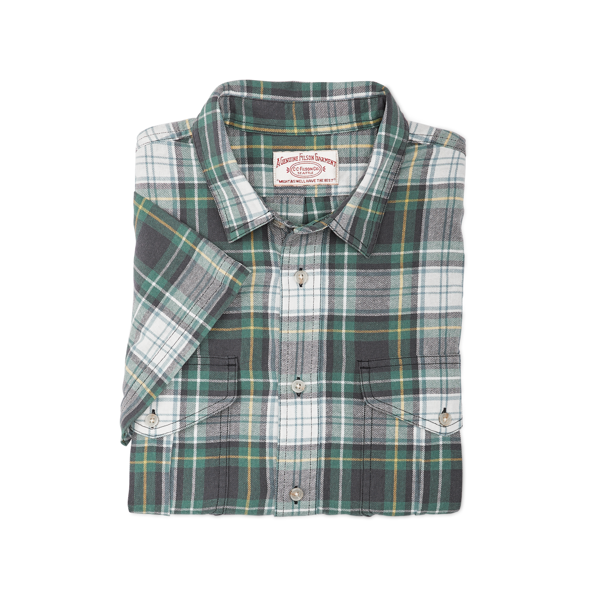 Short Sleeve Lightweight Alaskan Guide Shirt - Ink Blue / North Sea - Image 3