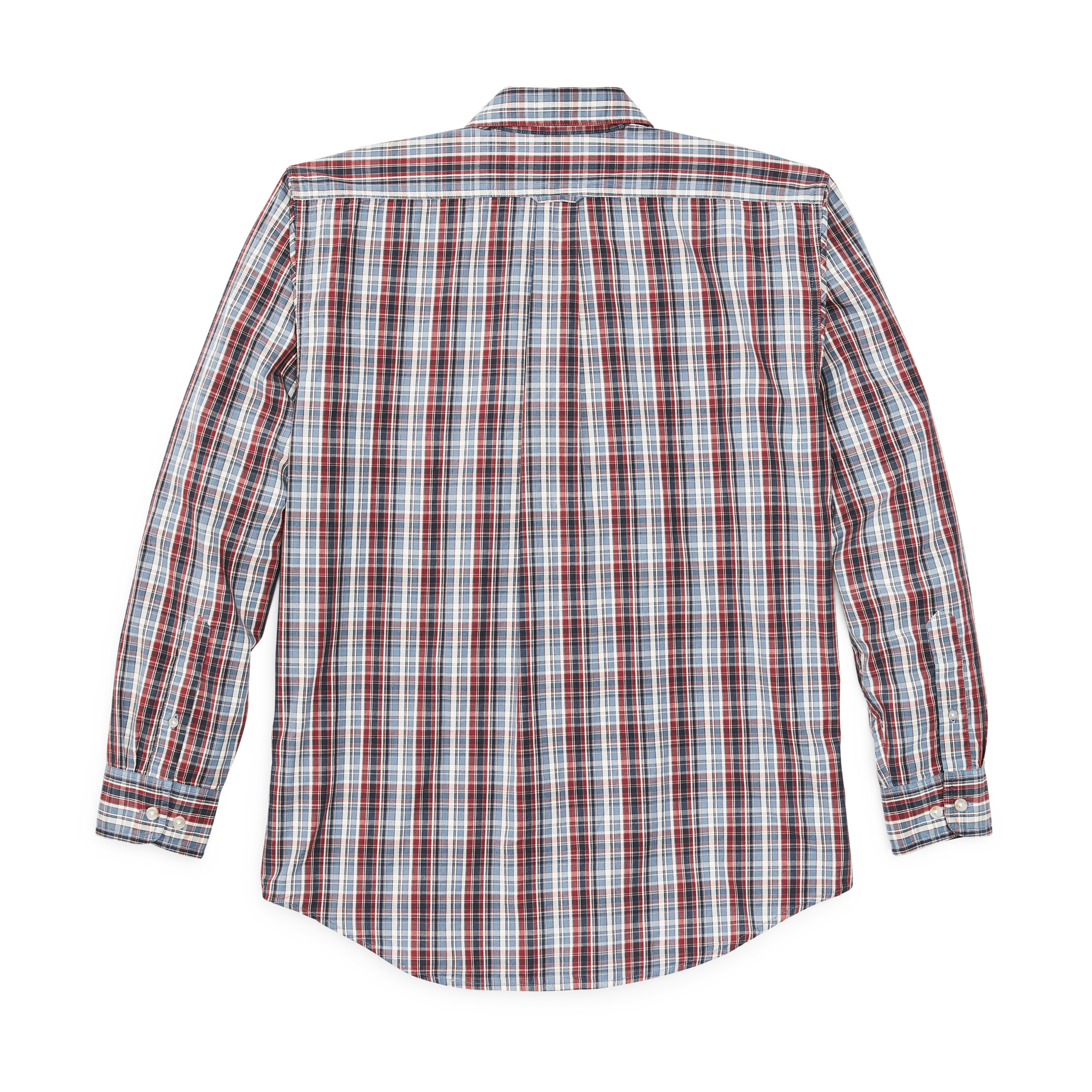 Filson's Washed Feather Cloth Shirt - Navy / Iron / Ivory Plaid - Image 2
