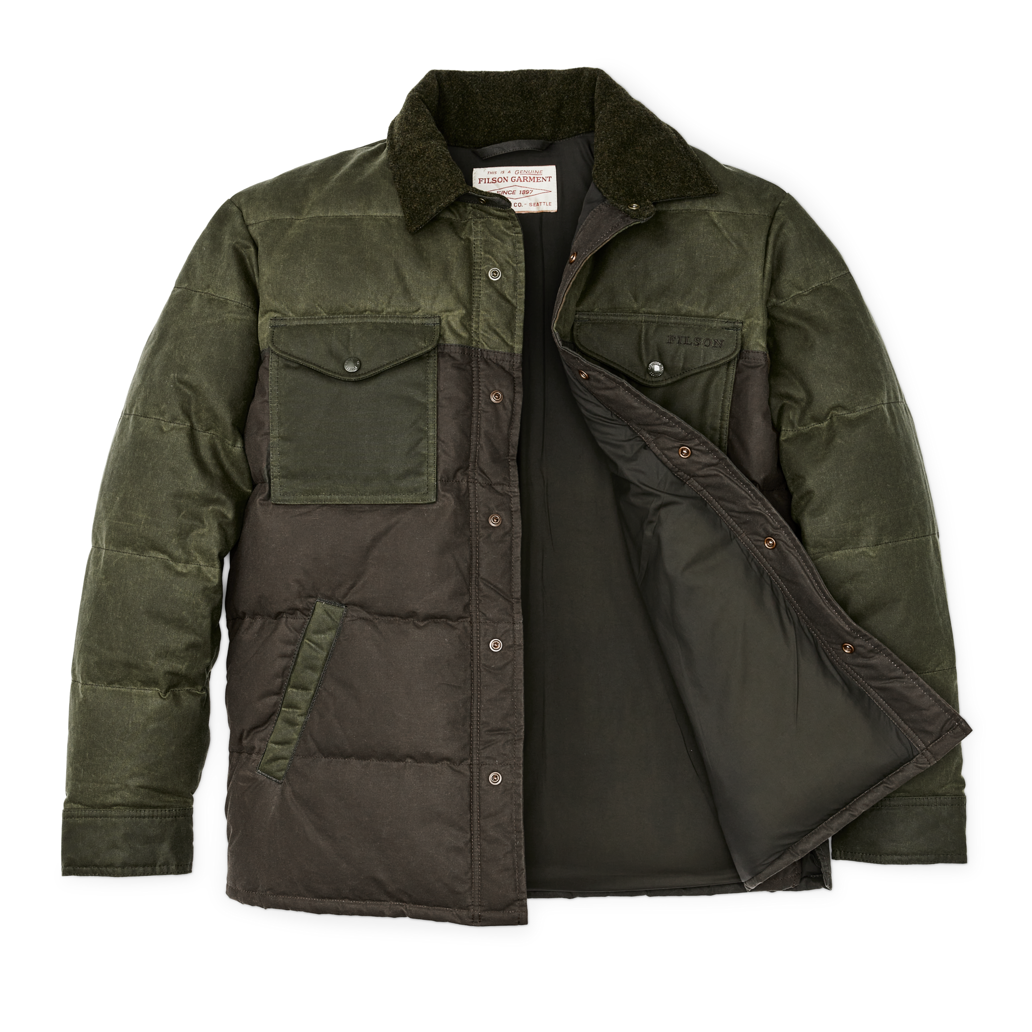 Down Jac-shirt - Otter Green - Image 3